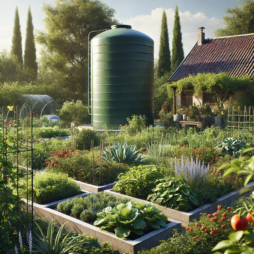 Wasserspeicher auf Grundstück